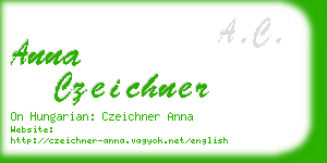 anna czeichner business card